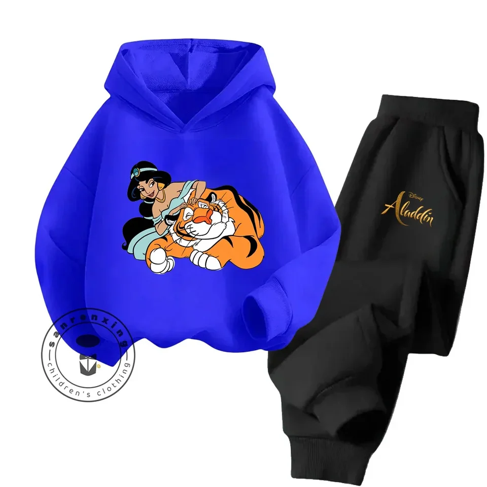 Roztomilý a cenovo dostupný Aladdin Streetwear Streetwear s dlhým rukávom pre chlapcov a dievčatá na jar jeseň vonkajší ľahký športový oblek