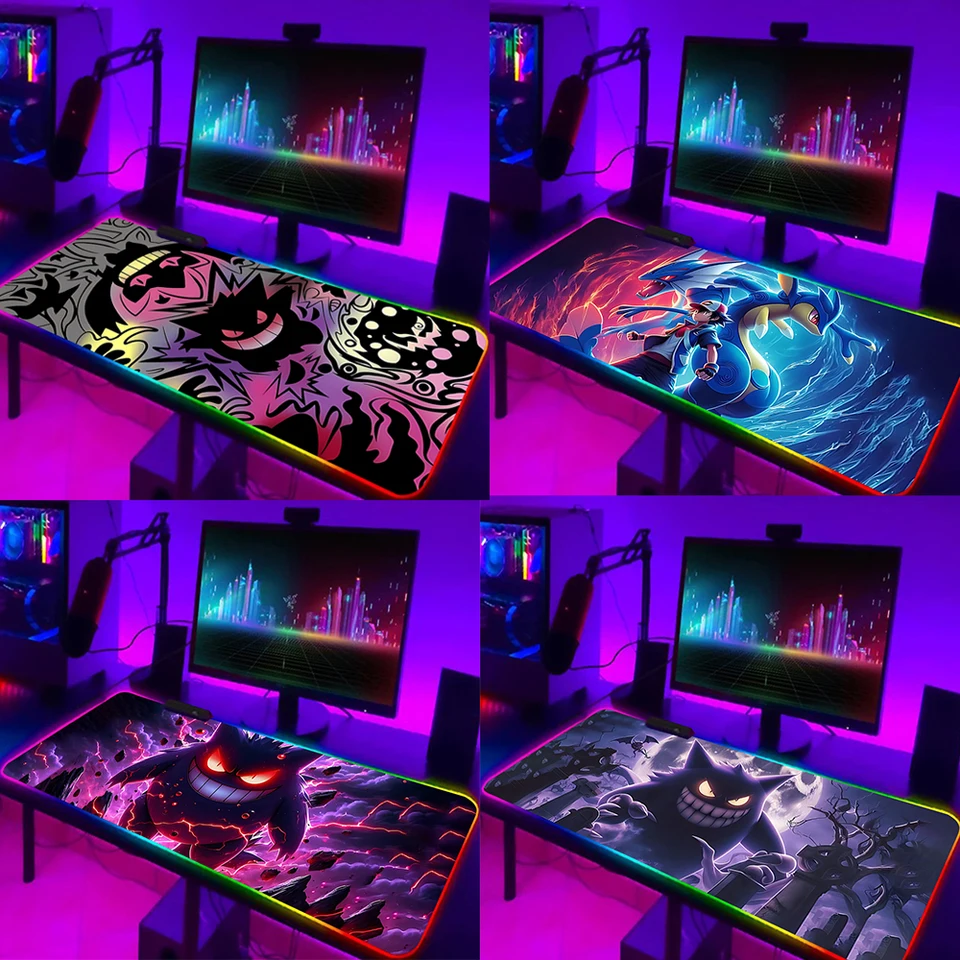 Roztomilý anime gengars rgb PC PC Gamer Keyboard myš myš myš myš na myš