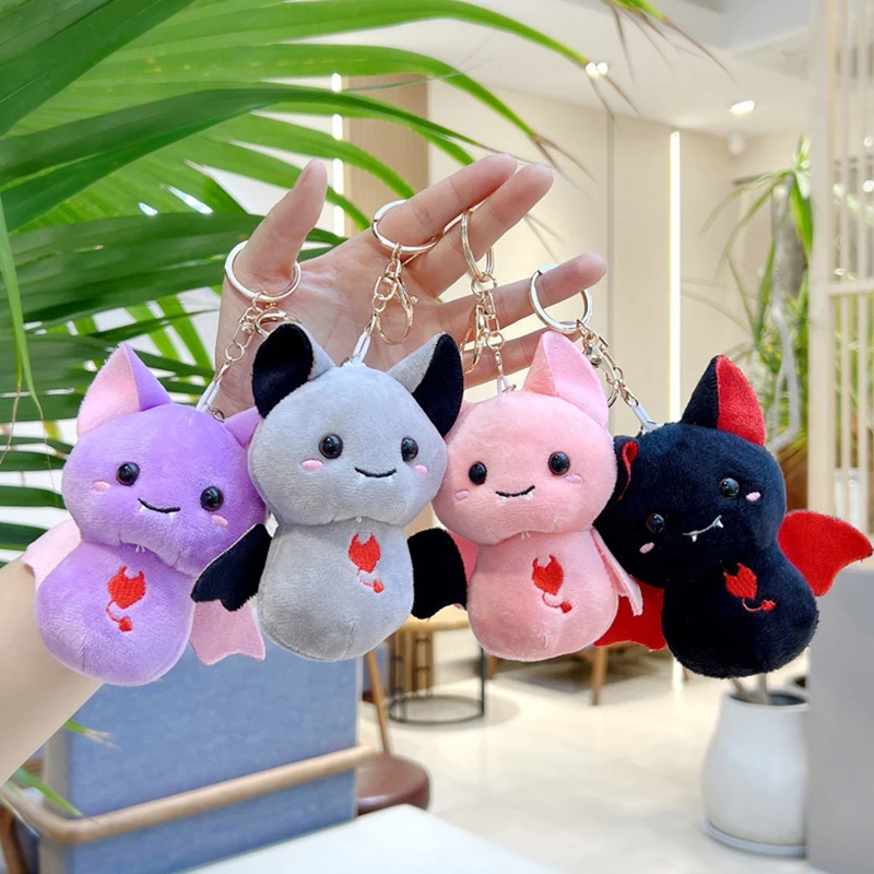Roztomilý bat keychain bábika roztomilý karikatúra plyšová hračka pre bábiku prívesok závesné ozdoby stolové ozdoby pre bábiky
