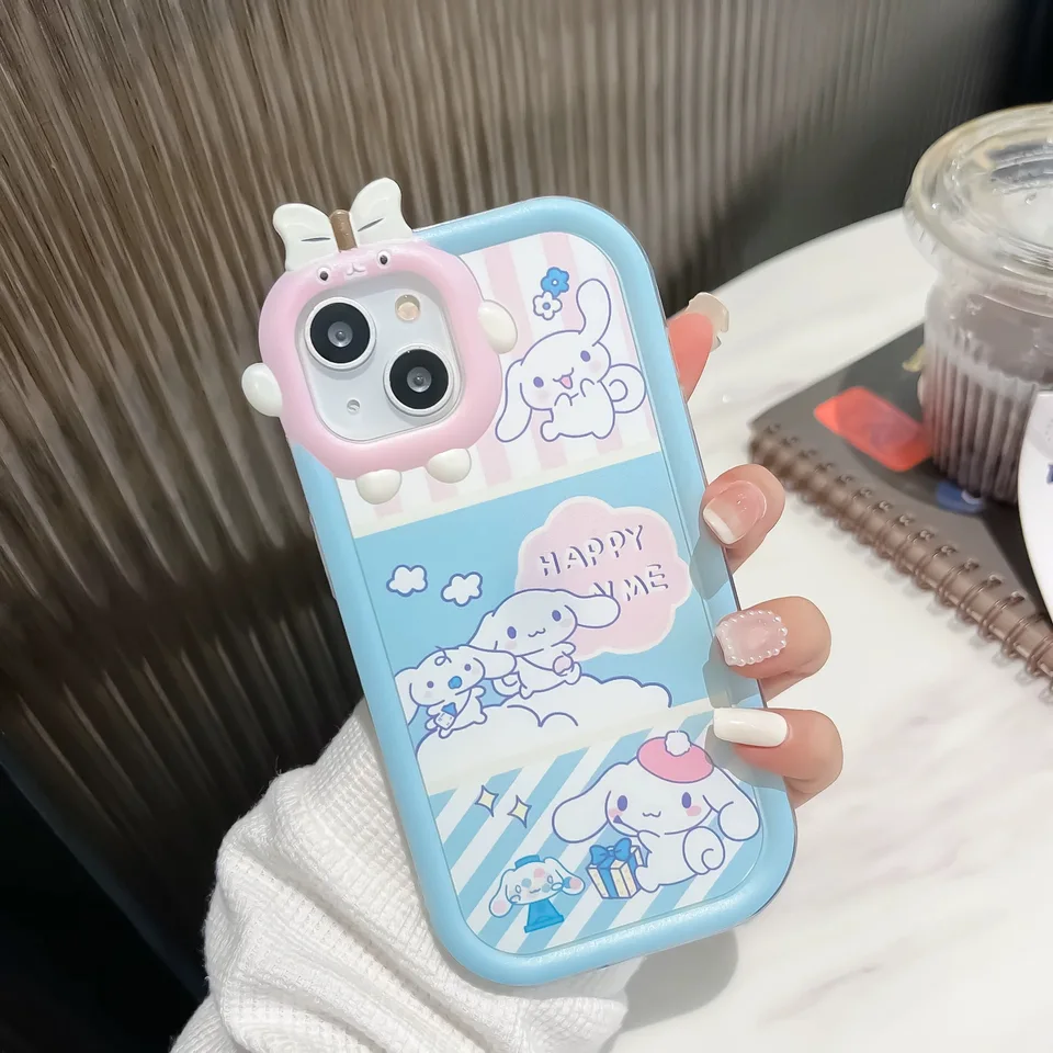 Roztomilý Cinnamoroll 3D Bow-uzol, malé monštrum šošovky, puzdro pre Huawei P40 P50 mate 40 Pro Nova 7 9Se 10 Pro Soft Silikone Cover Cover