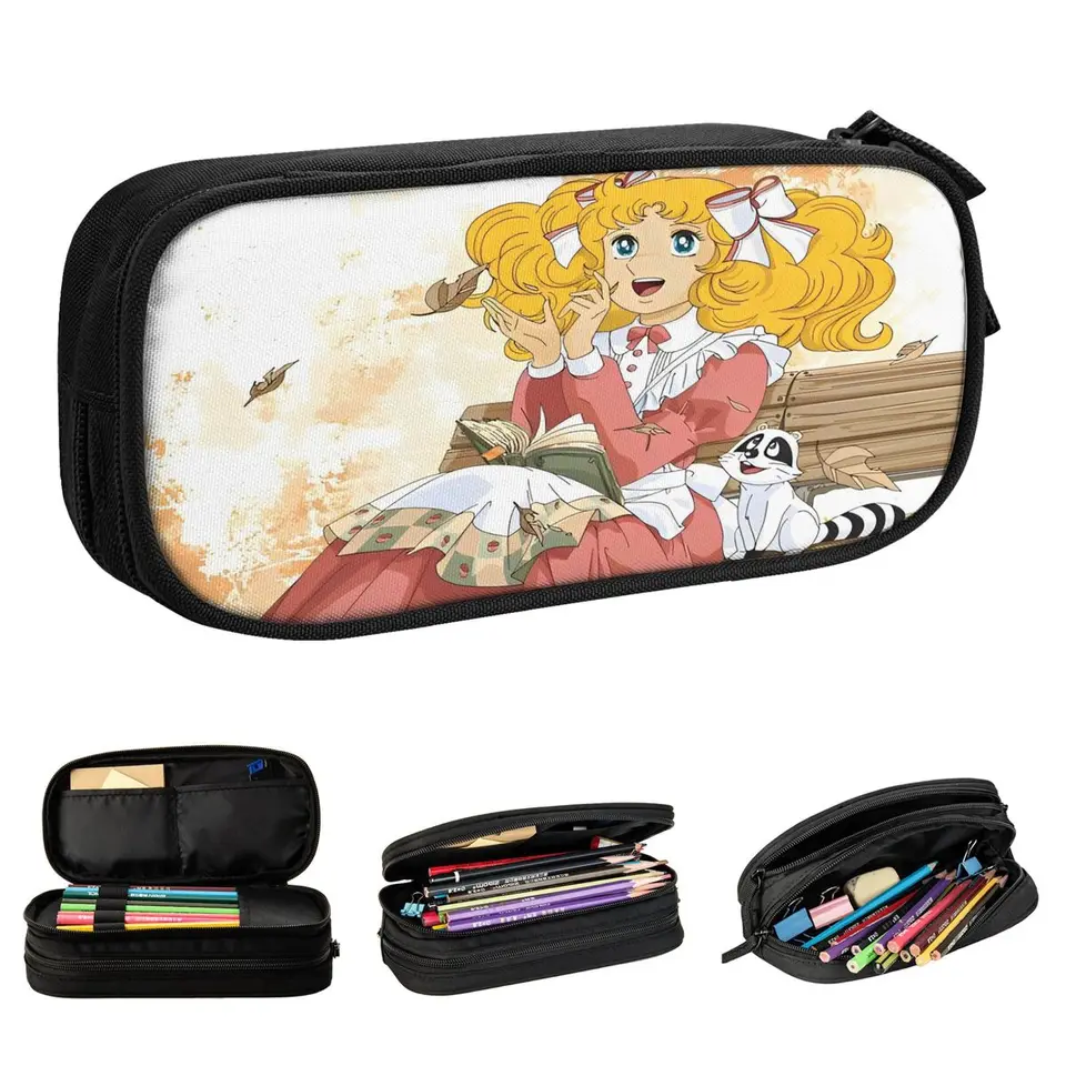 Roztomilý cukrovinky Candy Cartoon Cencil Case Anime Pencilcases Pen Kids Detské kapacity BAG Študenti Školské darčeky Darčeky doplnky