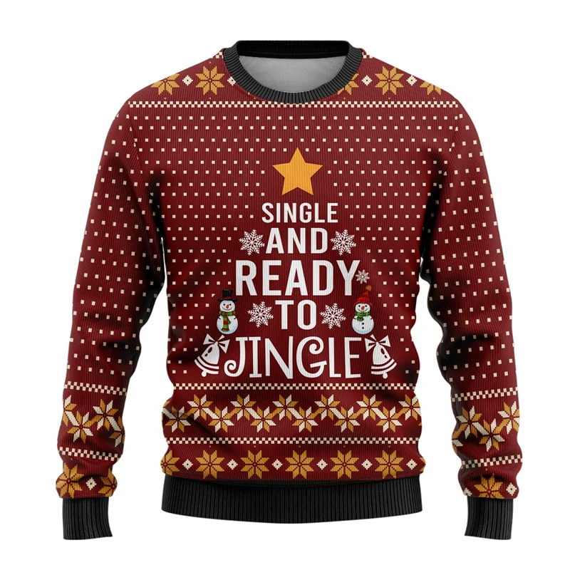 Roztomilý dizajn Santa Claus Grafické mikiny kawaii girlk jumper sveter vtipné vianočné večierky Swvetres Casy Autumn Unisex Pullovs