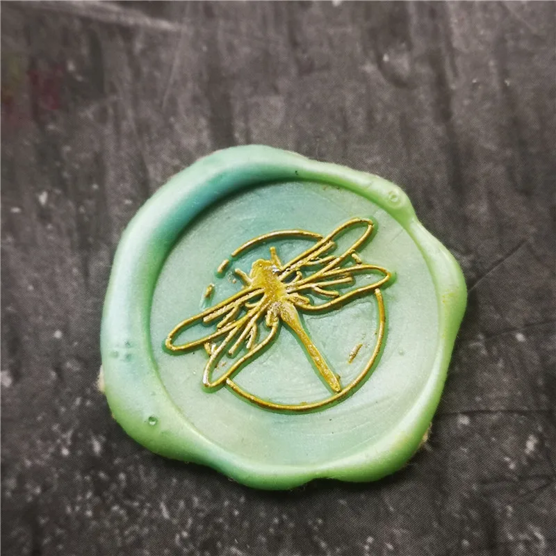 roztomilý Dragonfly sello vosk pečiatka hlava hlavy retro dreva pečiatka tesniaci vosk pečiatka Svadobná dekoratívna tesniaci pečiatka voskové tesnenia