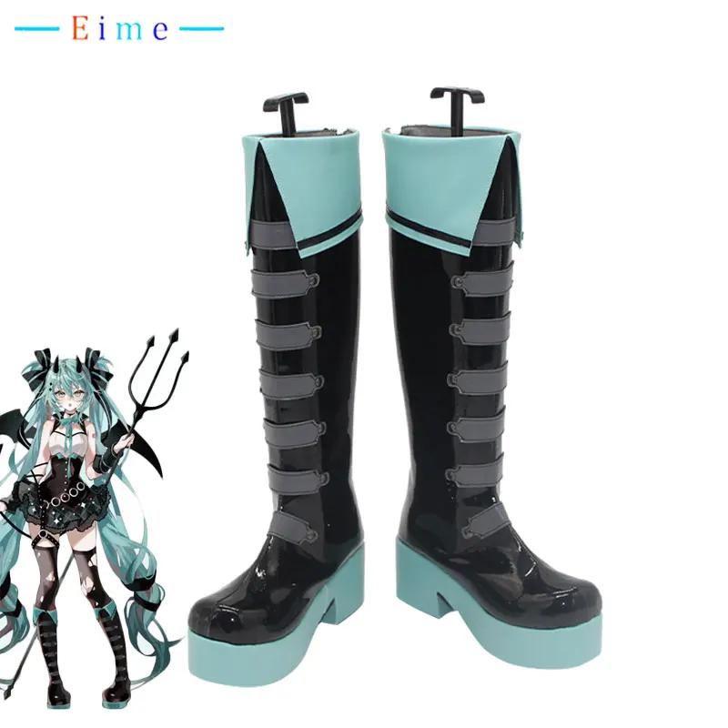 Roztomilý démon Cosplay topánky pre mikuu cosplay halloween karnevalové topánky anime pu kožené topánky cosplay rekvity na mieru vyrobené