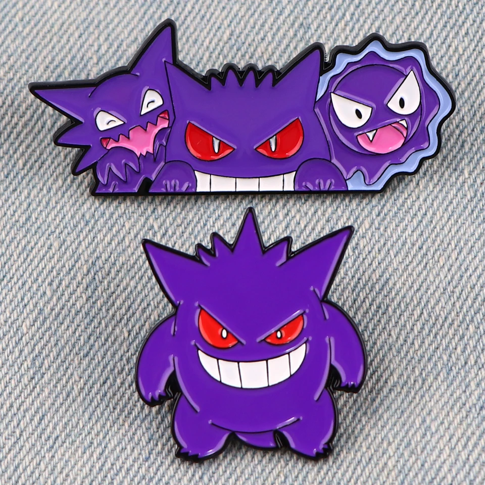 Roztomilý gengar smalt brošňy pre ženy klopové špendlíky anime odznaky na batohu cosplay doplnky módne šperky darček