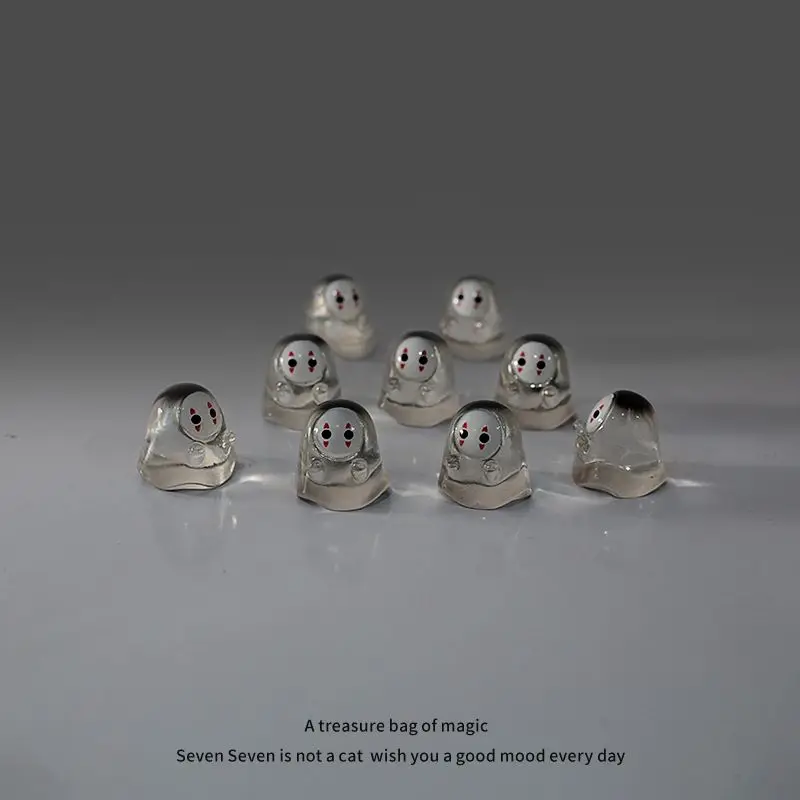 Roztomilý Halloween Micro Landscape Miniatúrne figuríny Crystal Ball Desktop Deskorácie príslušenstvo bezdôvodné živice Ghost Easy prenášanie