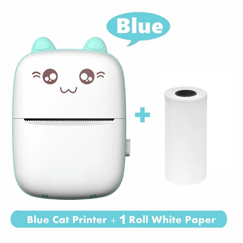 Roztomilý HD Photo Tlačiareň Mini Drucker Thermal Adhesive Label prenosný makeid bezint-bez bluetooth multifunkčný miniprint pre nálepku