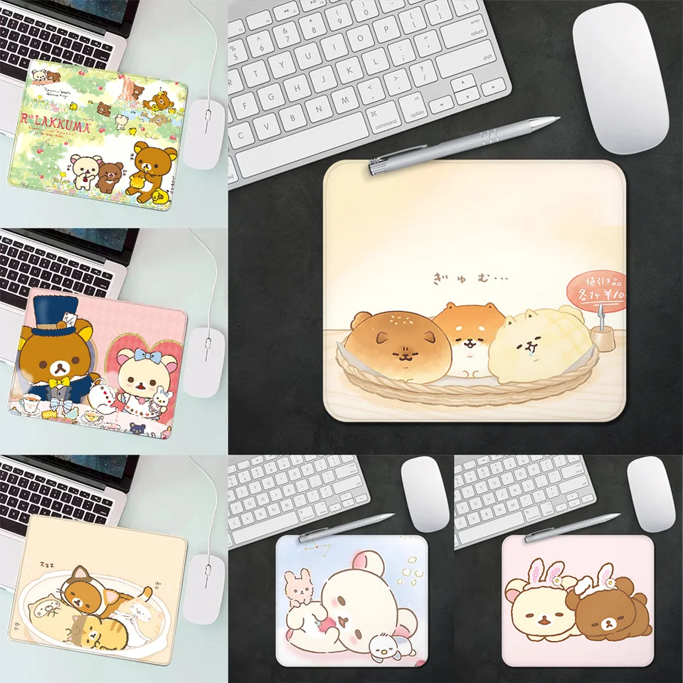 Roztomilý Japonsko San-x Rilakkuma Gaming Mouse Pad XS Malé myš Pad Gamer Desktop Deskorácie Office Mouse Moust Deskmat Deskmat Koberec