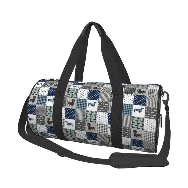 Roztomilý jazvečkový psík cestovná taška Duffel taška WotoProof Sports Tote Gym Tack Weekender Overnight Tašky Prenášajte batožinové tašky pre ženy mužov
