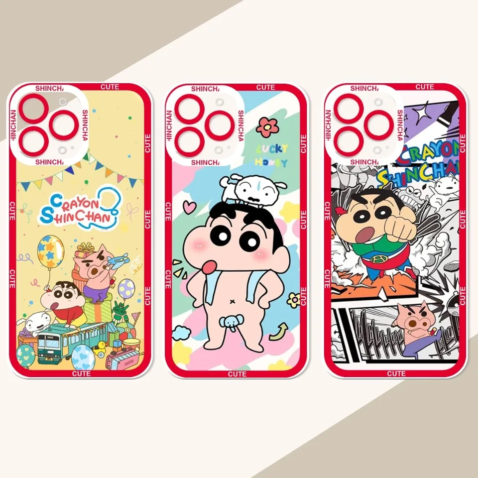 Roztomilý karikatúra C-Crayon S-S-Shinchan Pase pre iPhone 12 11 13 14 Pro Max xr xs Max x SE2020 7 8 plus puzdro