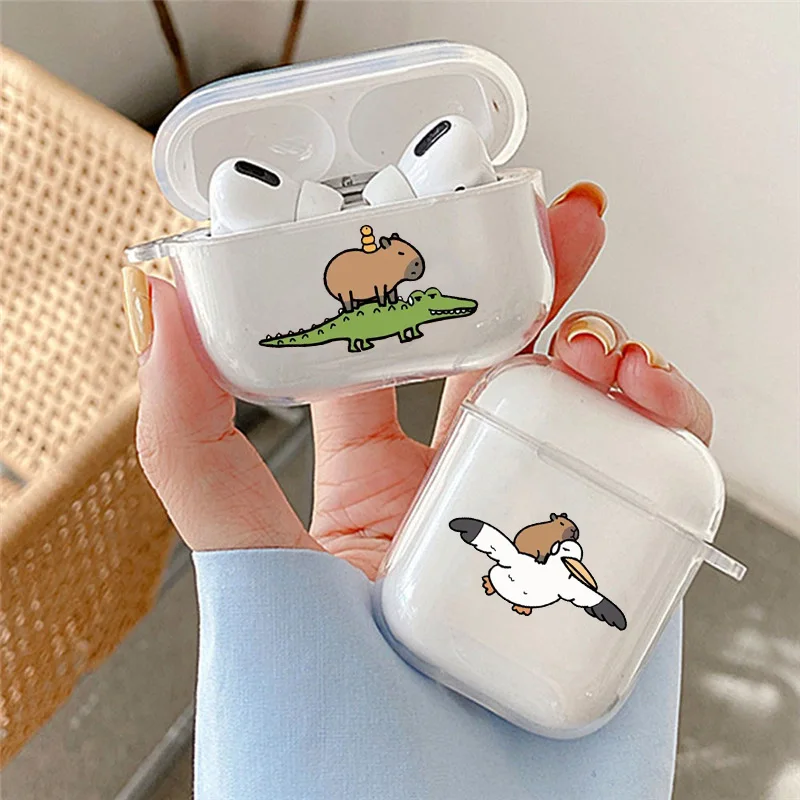 Roztomilý karikatúra Dinosaur pár slúchadiel pre jablko AirPods 4 3 2 1 Mäkké čisté ochranné kryty pre AirPods Pro 2 zvieracie puzdlá