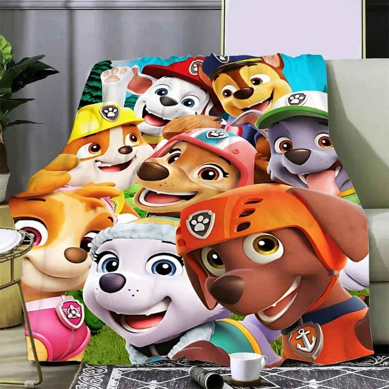 Roztomilý karikatúra hliadkový pes Vytlačená prikrývka piknikové prikrývky Teplá prikrývka Mäkká a pohodlná prikrývka Domov Travel Birthday Darček