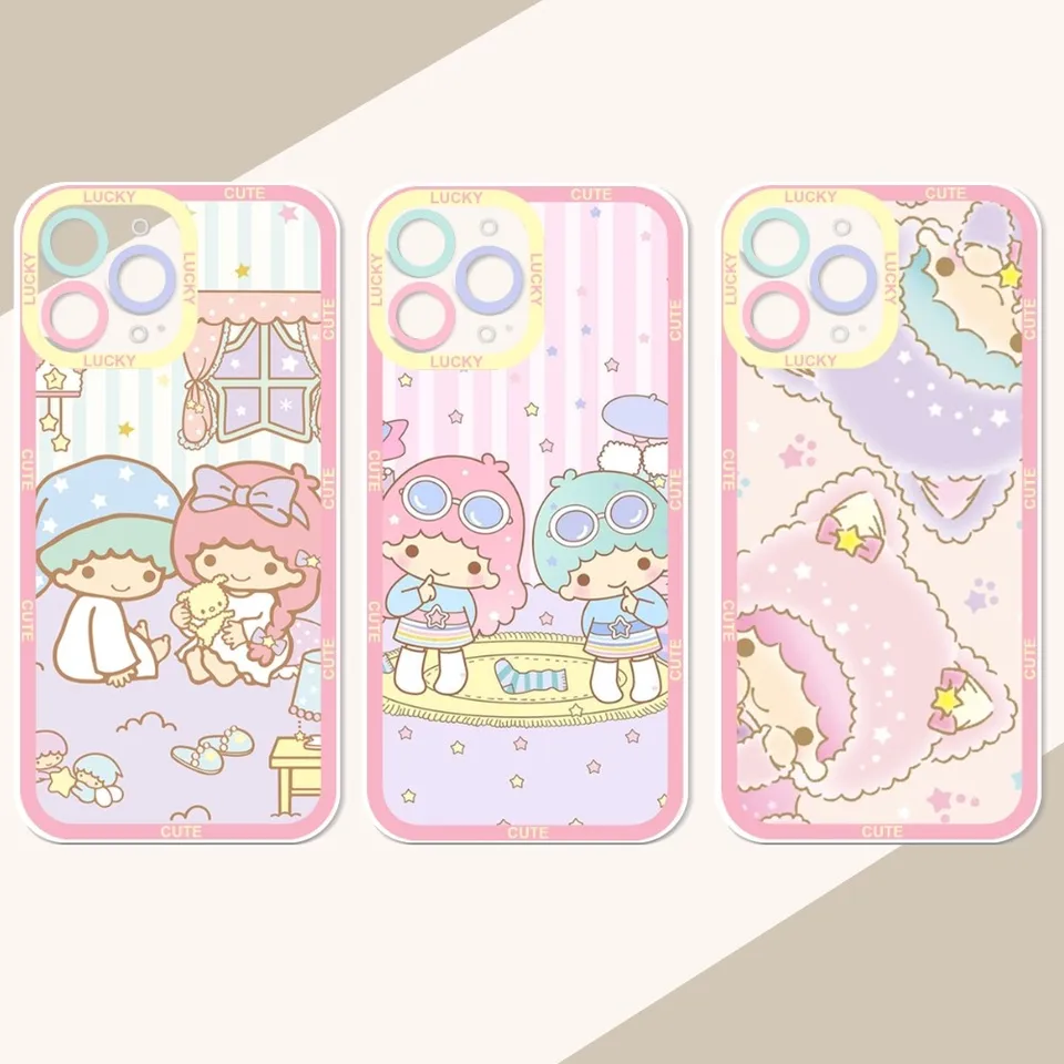 roztomilý karikatúra Little t-Twin S-Stars Pase pre iPhone 12 11 13 14 Pro Max xr xs Max x SE2020 7 8 plus puzdro
