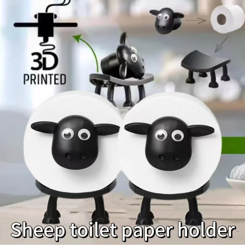 Roztomilý karikatúra ovčie rolka papier Nový držiak na tkanivo Kreatívna obývacia izba jedálenský stôl Kuchynská spálňa domáca rolka papierová trubica držiak