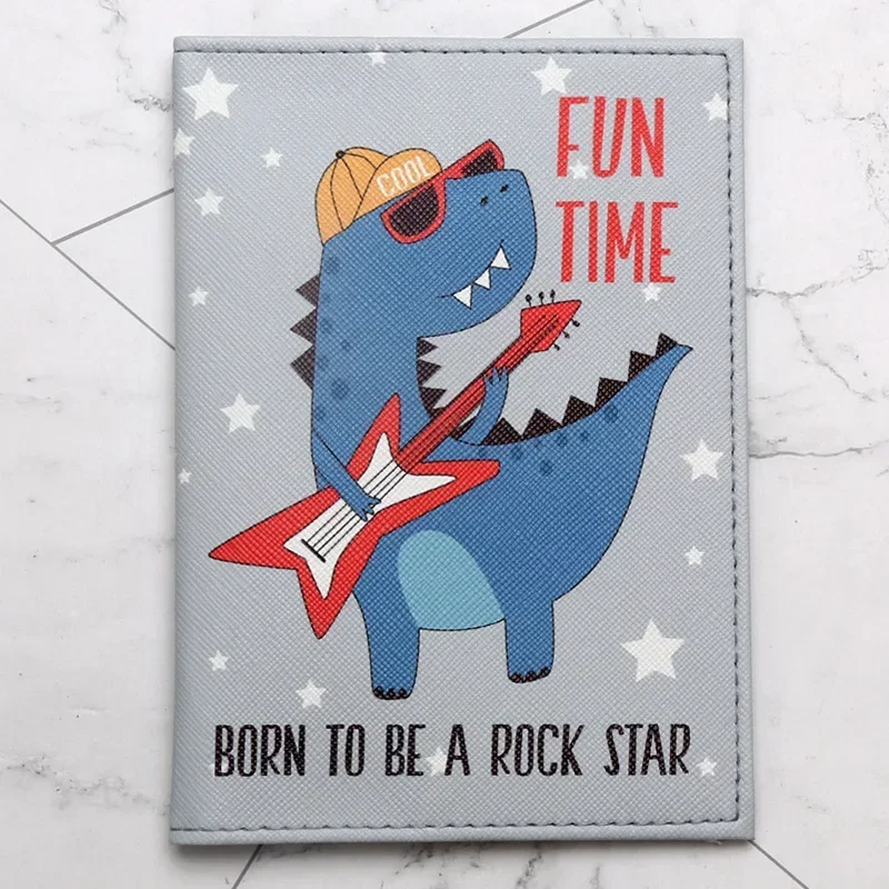 Roztomilý karikatúra Passport Držiteľ pre deti deti s idom id kreditnou kartou Passport Cover Case Pu Leather Unisex Passport Ruckve