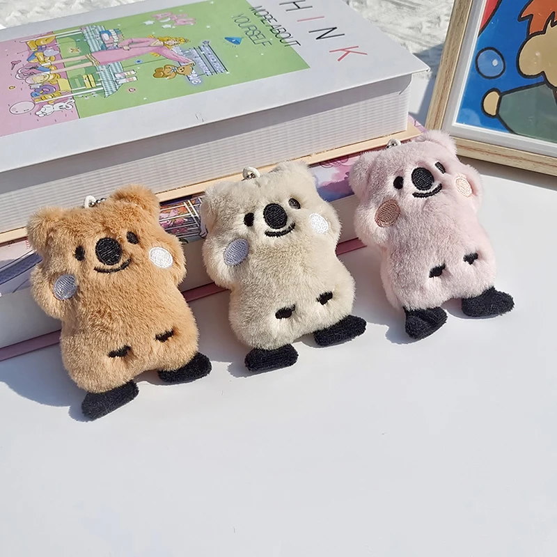Roztomilý karikatúra plyšová bábika koala keychain závesné ozdoby závesné oblečenie doplnky trendy taška dekorácia