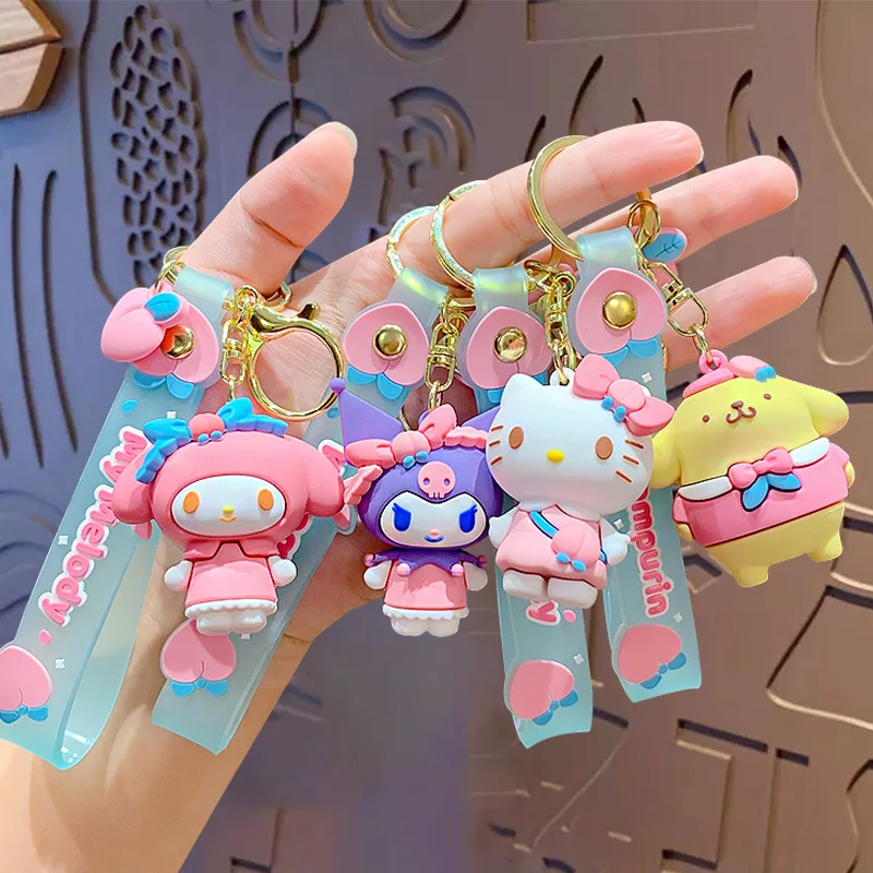 Roztomilý karikatúra Sanrio postava kľúčový reťazec kreatívny Kulomi pár Car Bag Key Reťaz prívesok Veľkoobchod