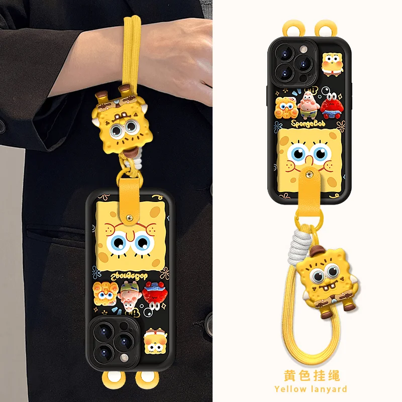 Roztomilý karikatúra SpongeBob Squarepants Patrick Star Phone 14/1516Promax Mobilný telefón Protect Case Case Sheepskin Mobile Puzdro