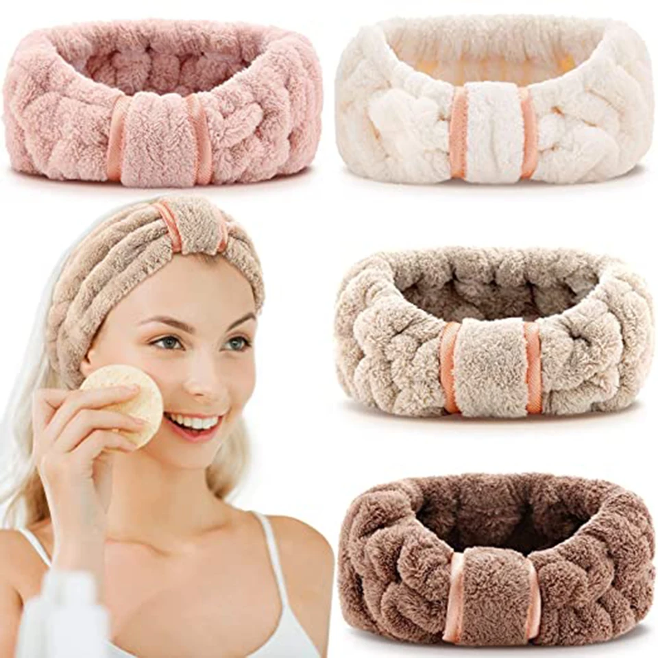 Roztomilý koralový fleece čelenka mikrovlákna mikrovlákn