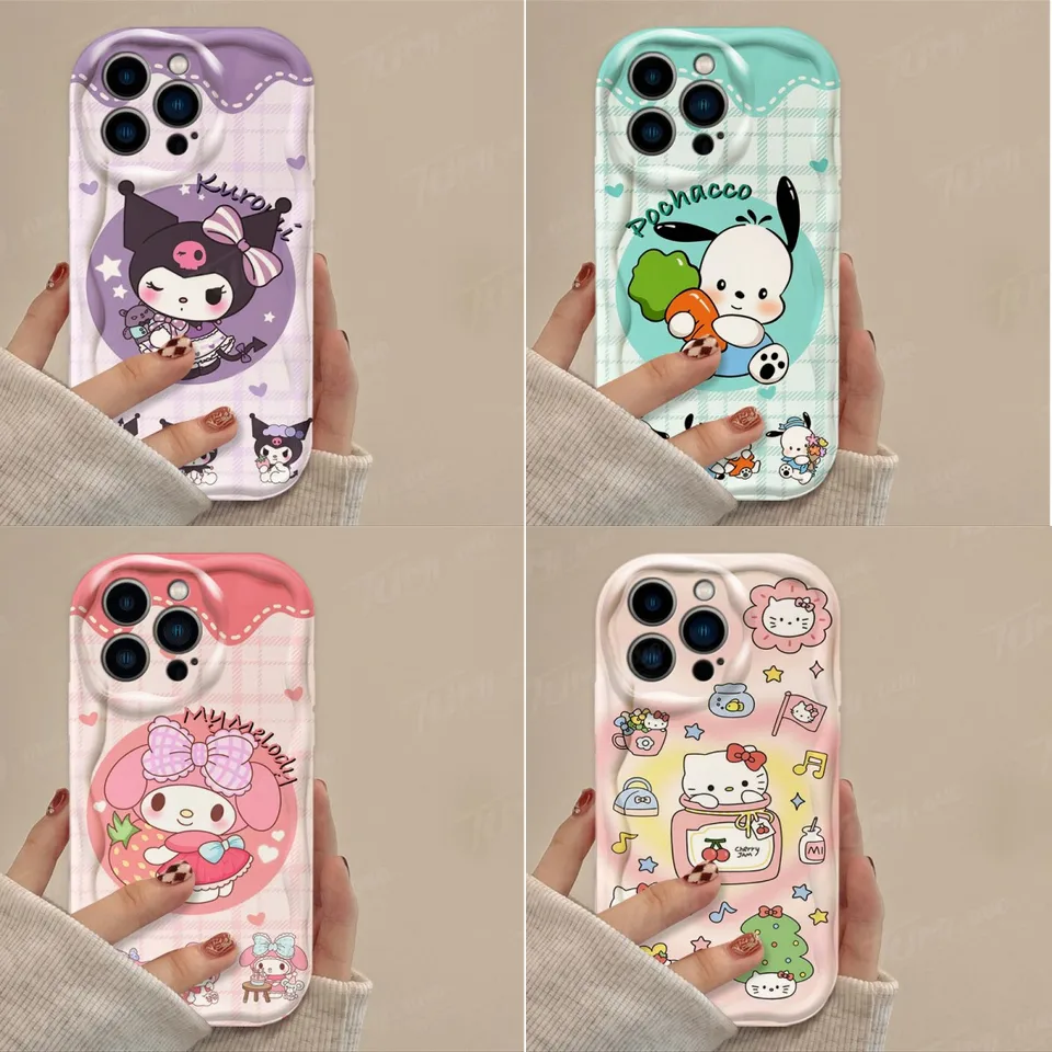 Roztomilý kuromi kiity melódia Pochacco telefón pre realme 11x 11 10s 2 10 12 12x 5i 5s 5 pro plus lite cartoon Wave Cover Cover