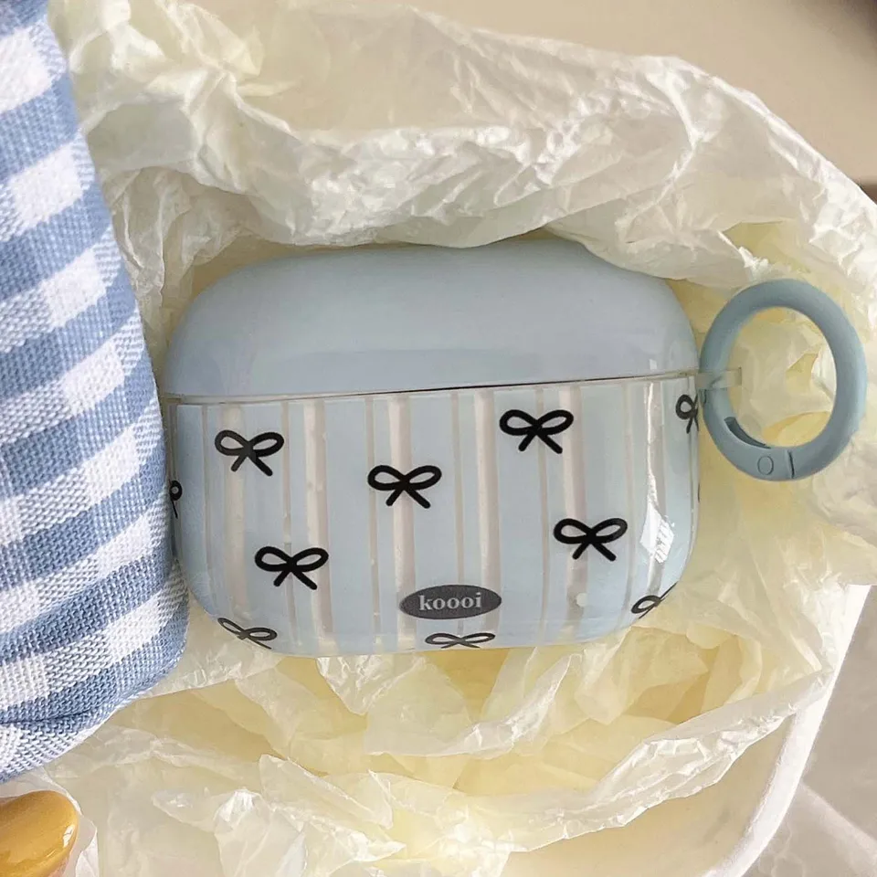 Roztomilý luk modrý IMD slúchadlá slúchadla pre Apple AirPods 3 Pro 2. 2 1