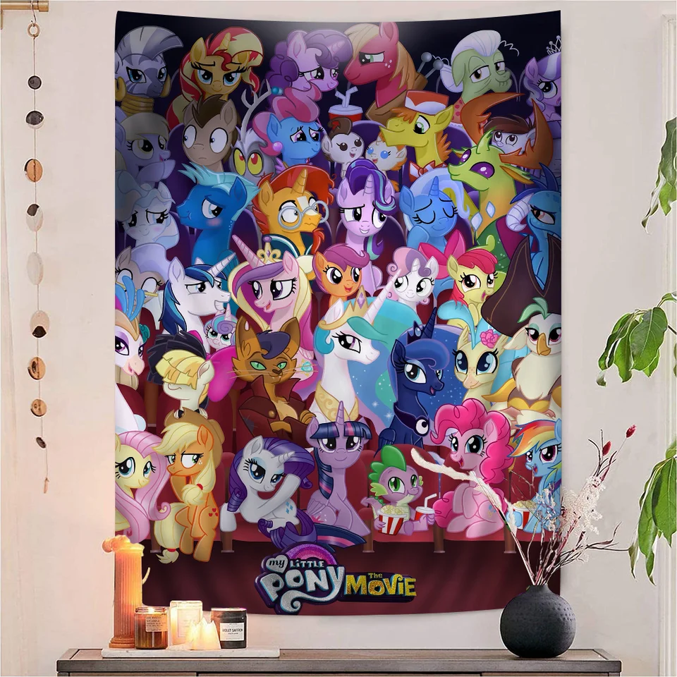 Roztomilý M-My Cartoon P-Pony L-Little DIY nástenné tapisérie závesný tarot hippie nástenné koberce DOM