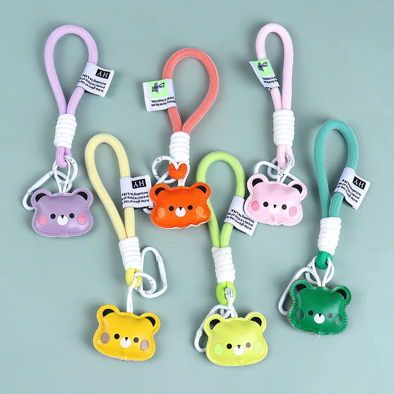 Roztomilý medvedí mobilný telefón šnúrka kreatívny telefón krátky remienok na zápästie batoh prívesku dekorácia módna osobnosť Keychain
