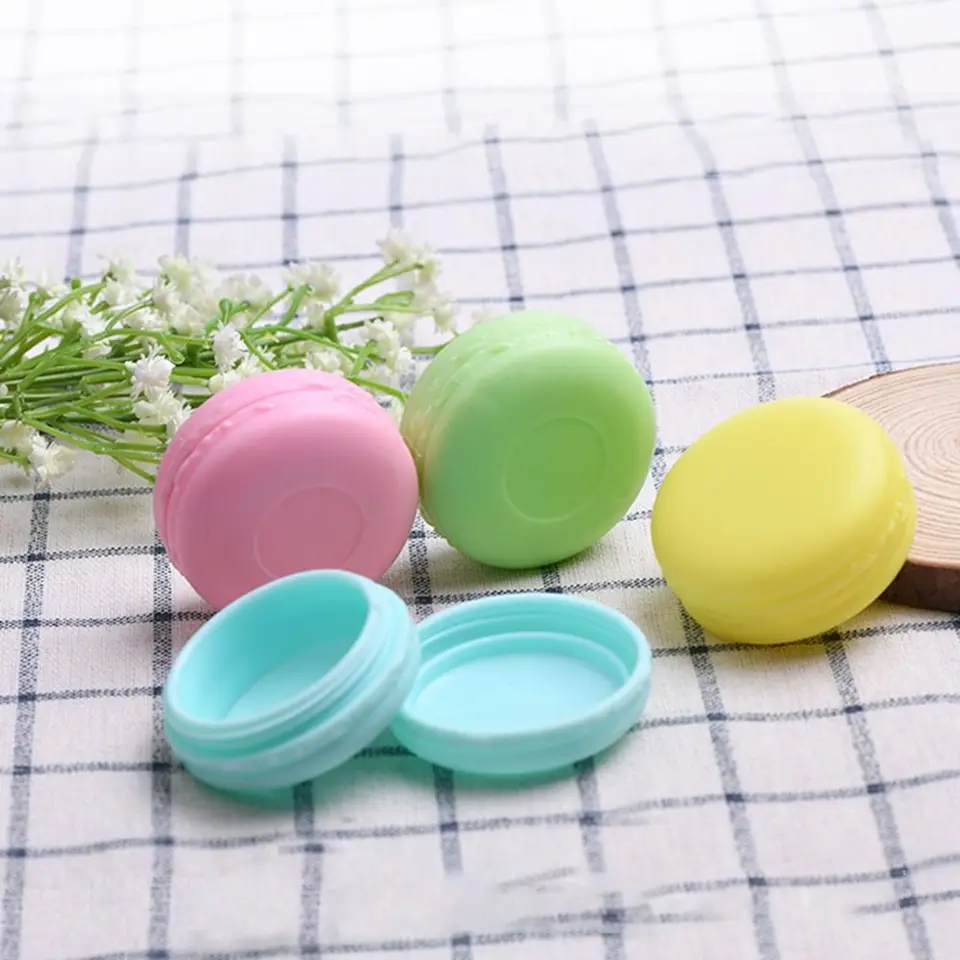 Roztomilý mini krémový krabica doplňuje farebný pierový film Candy farebný makarón MACARON