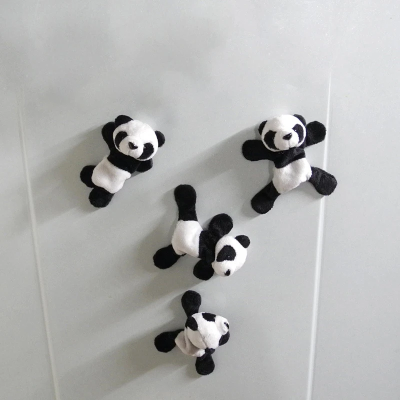 Roztomilý mäkký plyšový panda chladnička magnet na chladničku Chladnička Zvieracie karikatúry Nálepky na nástenné nálepky pre deti hračky suvenír