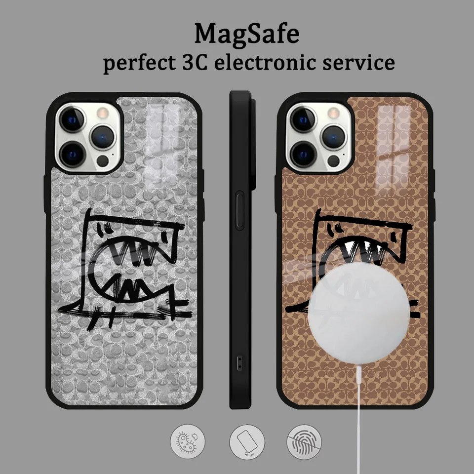 Roztomilý módny dinosaury c-tréner telefónu pre iPhone 16 15 14 13 12 11 Pro Max Plus Mini Magsafe Mirror Wireless Magnetic Cover