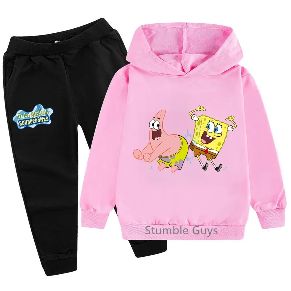 Roztomilý módny sako s jumperovým oblečením pre deti spongebob koláč s veľkou hviezdou mikina set