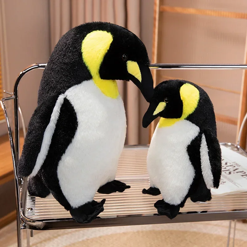 Roztomilý nadýchaný simulácia plyšová hračka Kawaii Penguin peluche skutočný život zvierací bábika Domáca dekorácia Deti deti narodeniny darčeky