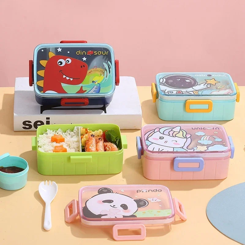 Roztomilý obedový box pre deti dievčatá chlapci s priehradkami Bento Lunchbox School Child Dealproof Detské občerstvenie Detské občerstvenie Nové 2024