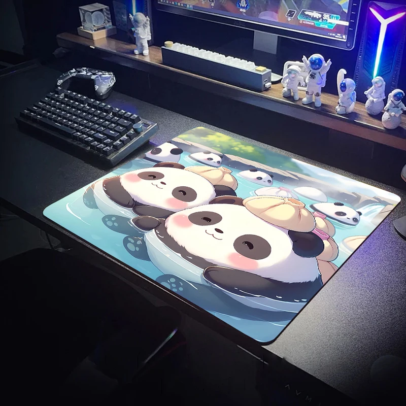 Roztomilý panda myši s myšou kawaii kancelária koberec MousePad 450x400 mm počítačové stoly herný stôl pre Compuradora Mat Anime Crag Notebooks