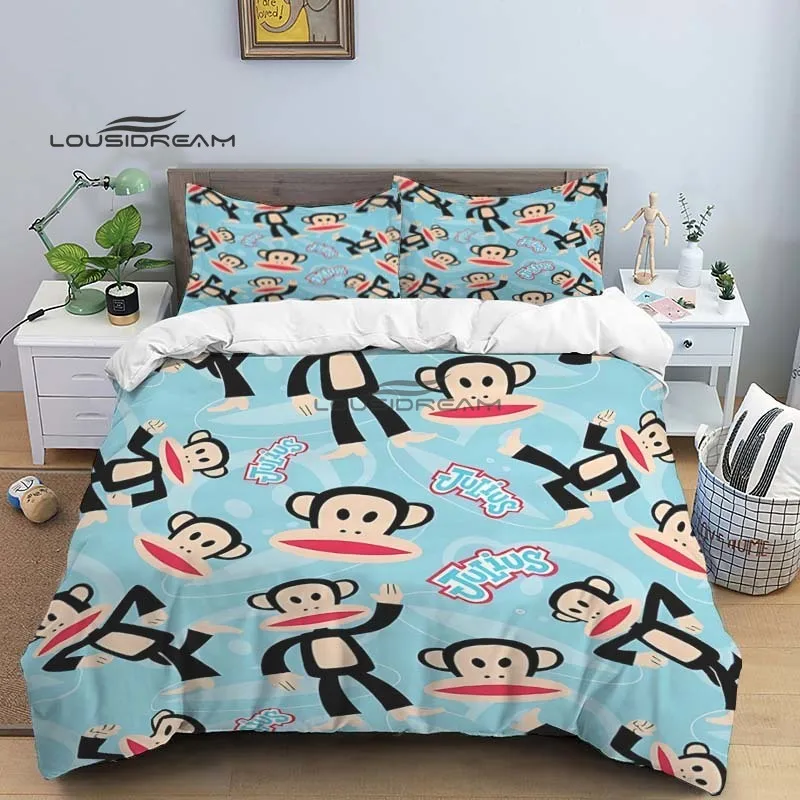 Roztomilý Paul Frank Bedding Set 3D tlač módnej karikatúry Domáca dekorácia chlapec dievča King Veľkosť posteľná bielizeň sada prikrývky obaly vankúš