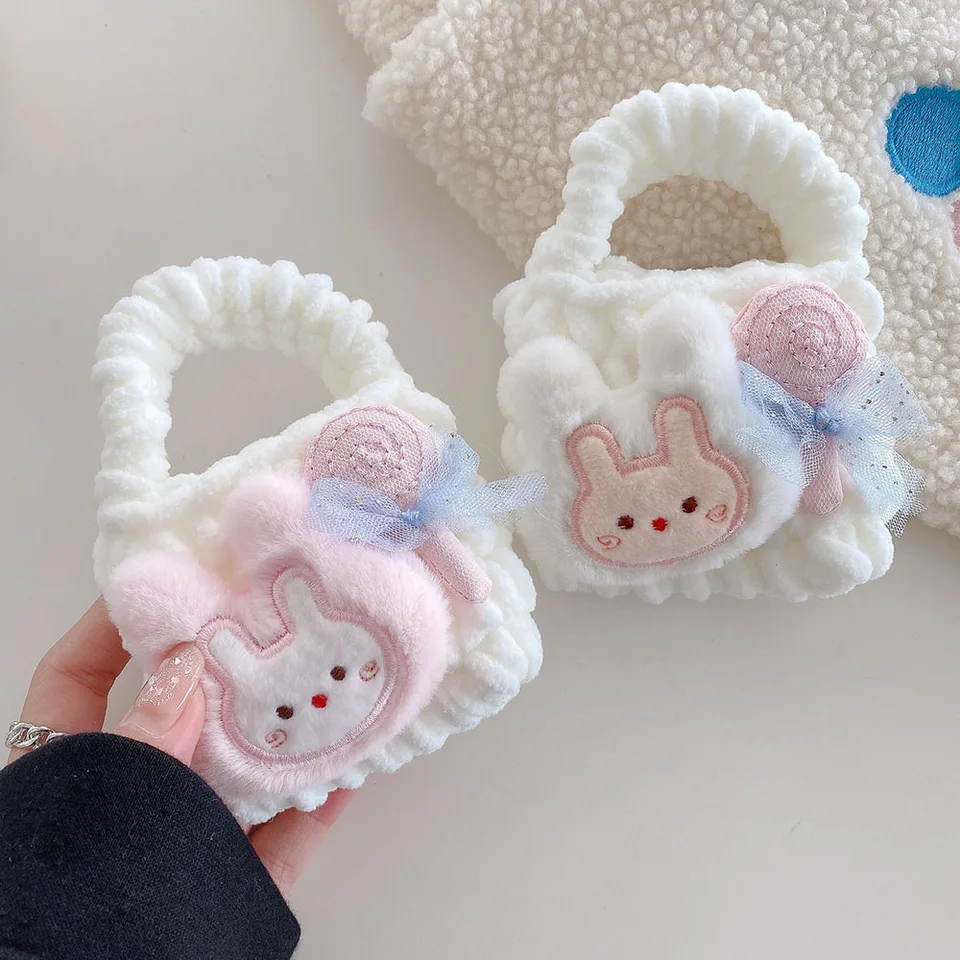 Roztomilý plyšový králičie lízanky pletené puzdro pre Samsung Galaxy Buds plus Live Buds2 Pro Bluetooth Serphone Bag Ochranné puzdro