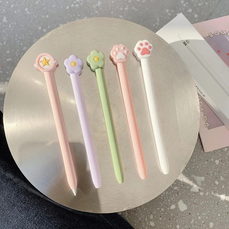 Roztomilý puzdro na ceruzku pre jablko ceruzka 1. 2. generácia Pro USB-C Tablet Stylus Pen Ochranný kryt Soft Silikone Shockosip odolný