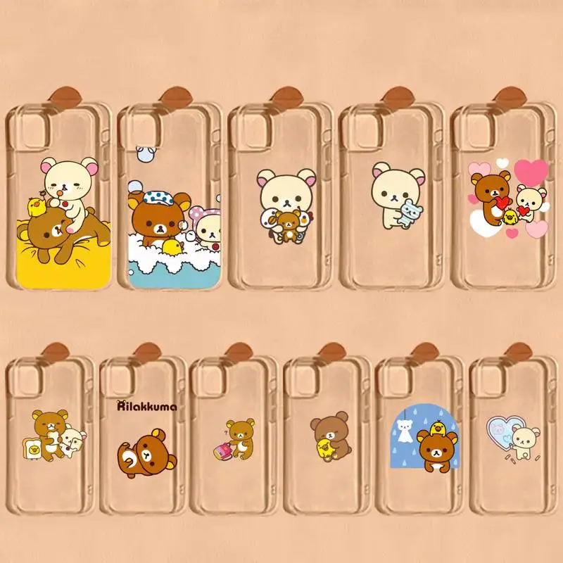 Roztomilý puzdro na telefón Rilakkuma pre iPhone 11 12 Pro XS max 8 6 6s plus x 5s SE 2020 xr puzdro