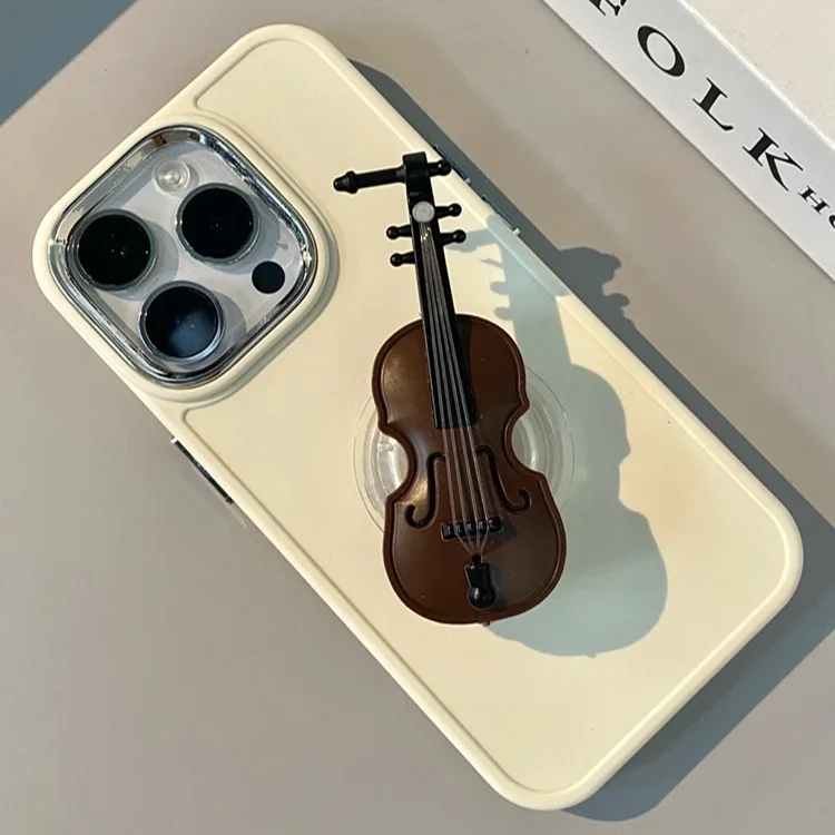 Roztomilý retro husľový uchopovací tok telefónny puzdro pre iPhone 15 13 12 11 Pro Max 14 Plus x xr Plataje