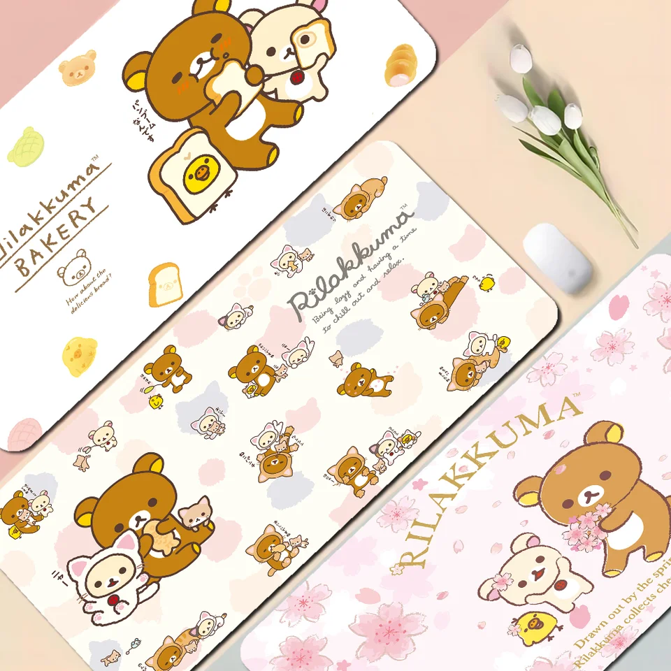 Roztomilý Rilakkuma Bear-S Rubber xxl herný notebook počítač stola MAT myš myš myš MOSE Notbook MousePad Gamer