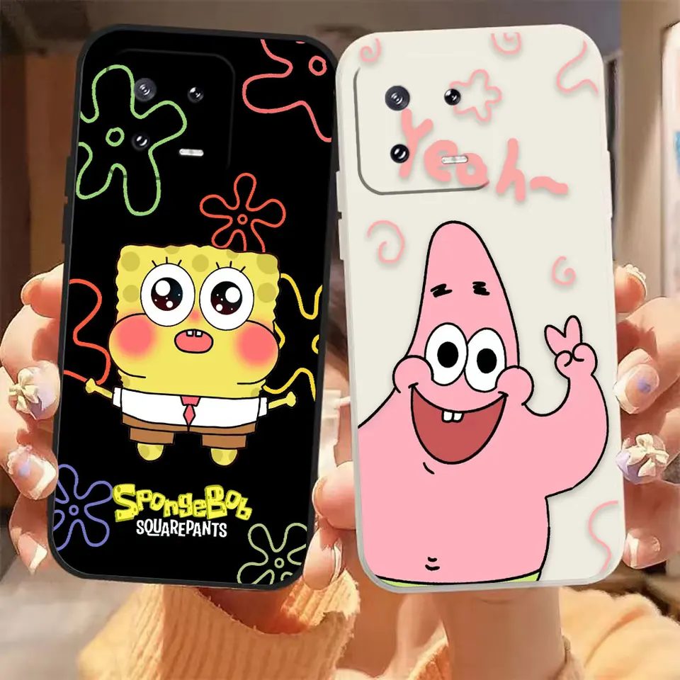 Roztomilý S-SpongeBob S-Squarepants Puzdro pre Xiaomi 13 13T 12T 11 11T 10S 10I 9 9Se 8 CC9 5G Pro Ultra Lite Case Funda