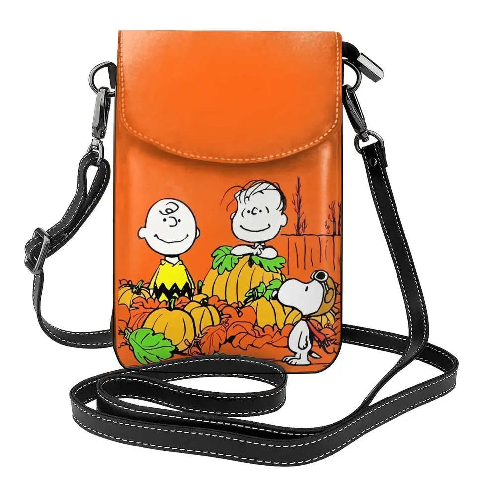 Roztomilý snoopy karikatúra taška na ramene ženské módne dámske tašky Opätovne použiteľné kožené práce kabelka