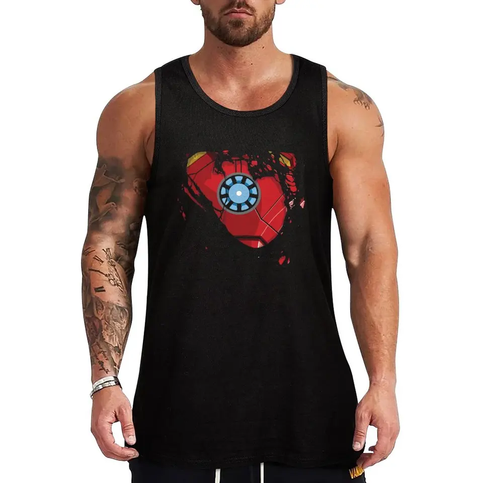 Roztrhaný reaktorový tank Top Vest Men Tričká pre mužskú telocvičňu