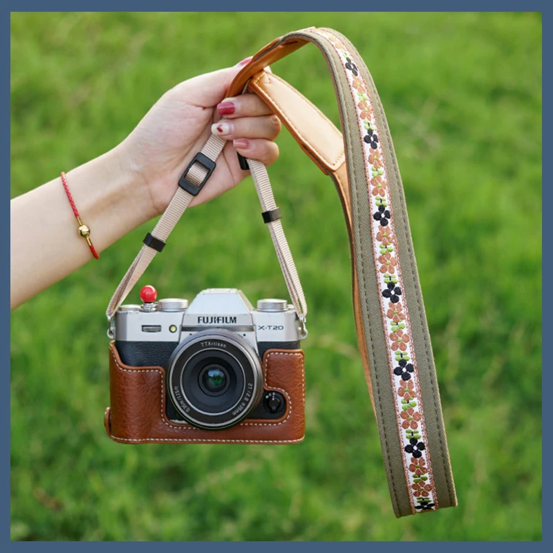 Rozšírenie renifurea s ramenným popruhom retro krku DSLR SLR Universal Long pre Nikon Sony Canon Fuji Pentax XT50 A6600 A7C Z9 ZFC PK