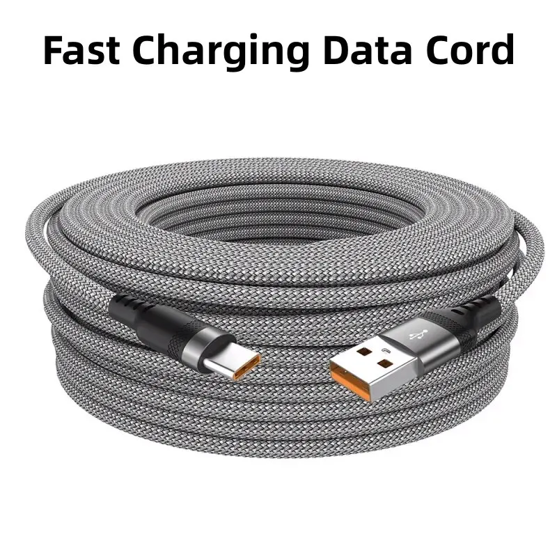Rozšírené 5-metrové USB USB Android 5A Super-nabíjací kábel vhodný pre dátové kábla Huawei, Xiaomi, Vivo a Leeco