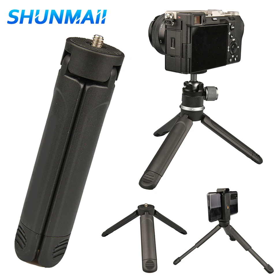 Rozšíriteľný statív s 1/4 skrutkovacím držiakom Mini statív skladacie vlogové snímanie Grip pre nahrávanie videa/selfies/live stream/vlogging