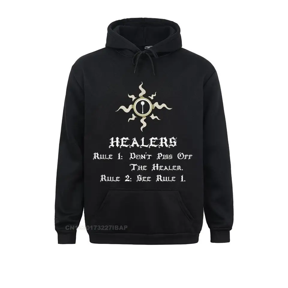 RPG Hoodie Cleric Liečiteľ D20 Gamer Funny Roleplaying Holi s dlhým rukávom mikiny Valentínske muži Mikiny štíhle fit oblečenie namontované