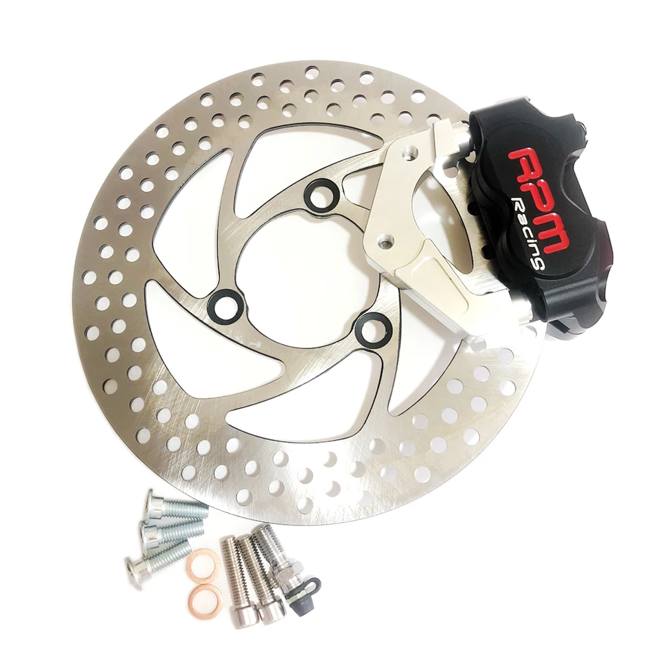 RPM Motocyklový brzdový strmeňový strmeň 220 mm brzdové brzdové čerpadlo Adaptér predný brzdový systém pre Yamaha Aerox JOG BWS 100