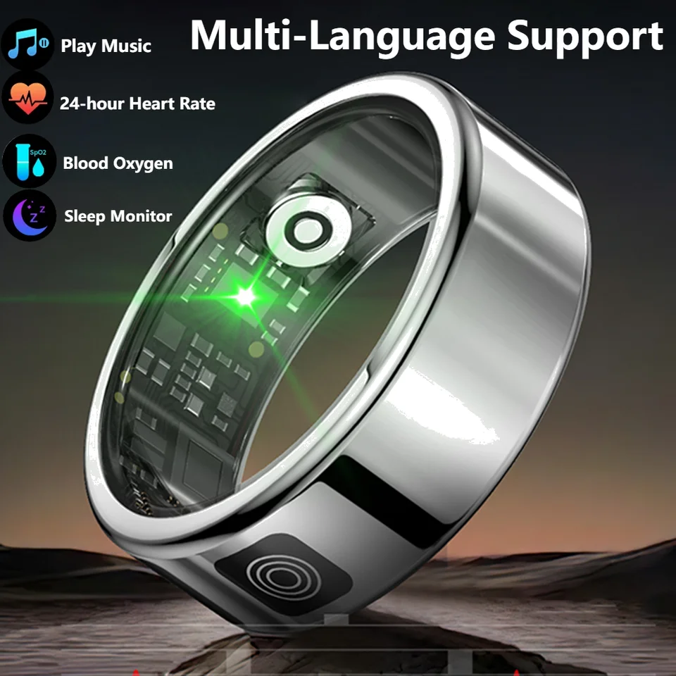 RS08 Smart Ring Multi-Sport Modes Sport Health Ring Bluetooth kompatibilný 5.1 Sleep Ring Srdcová frekvencia Krv Monitorovanie spánku kyslíka