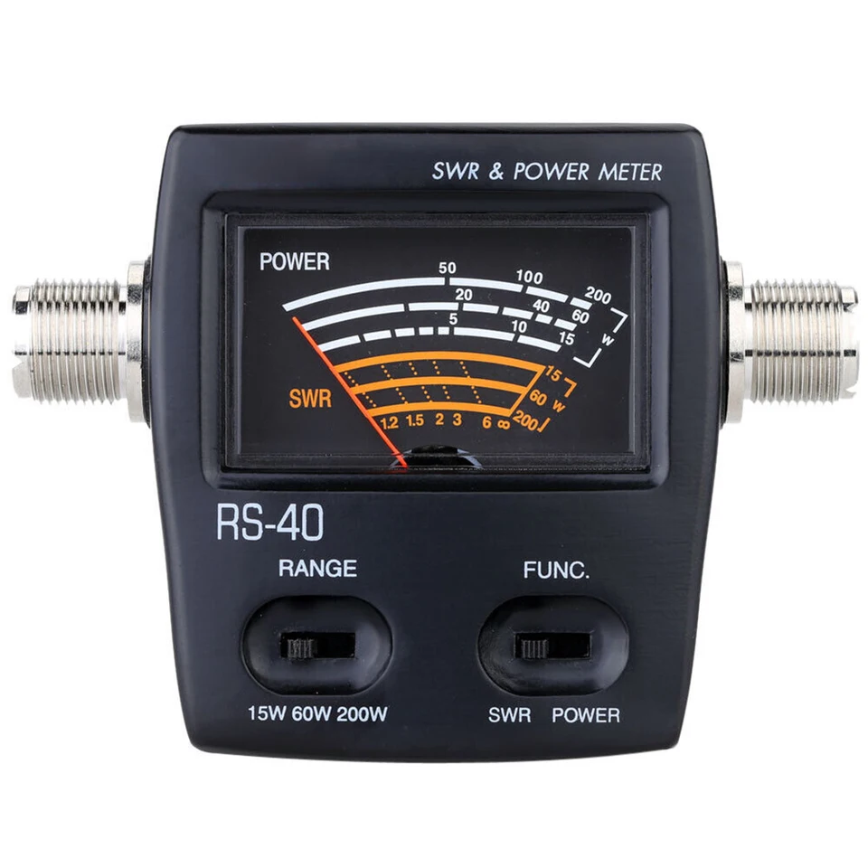 RS40 Power SWR Meter pre Ham Mobile Radio UHF VHF 144/430MHz merateľný až do 200 W výkonový rozsah konektora Walkie Talkie Accessory